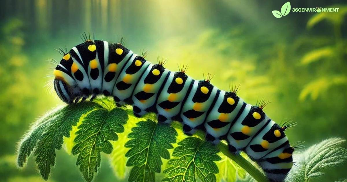 black and yellow caterpillar