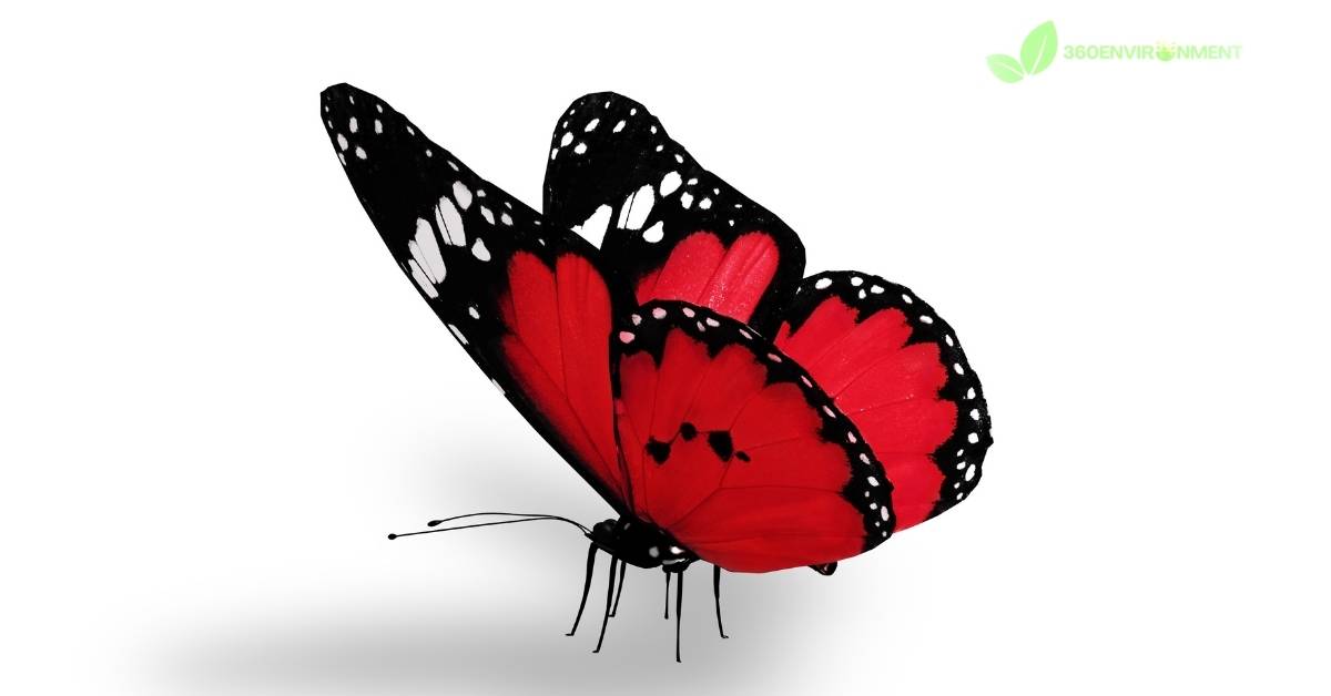 red butterflies