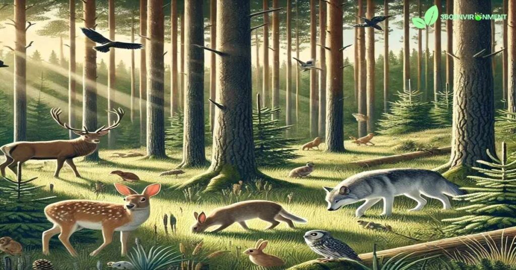 coniferous forest animals