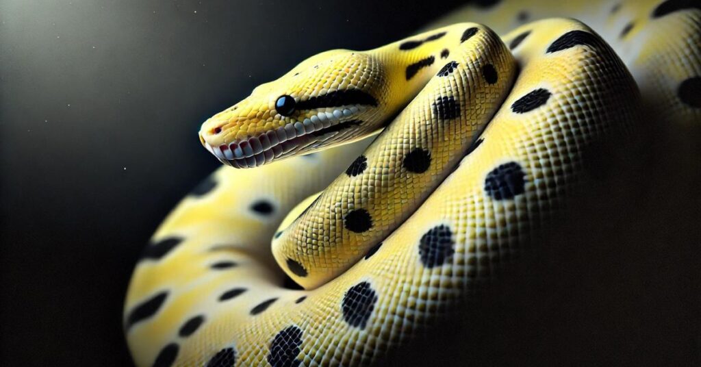 black spots on albino burmese python